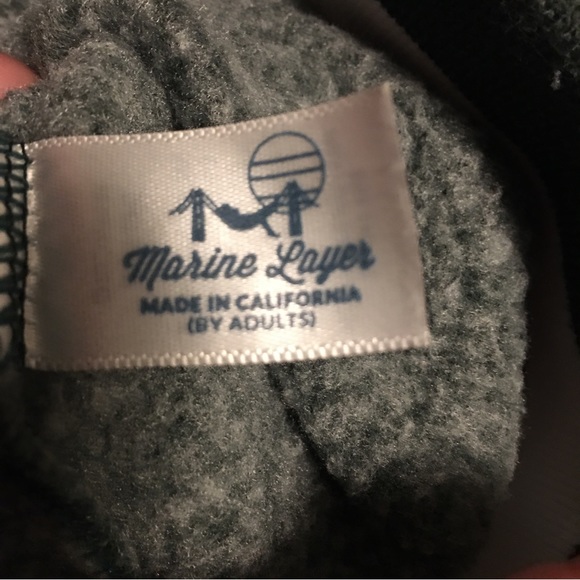 Marine Layer Forest Green Crew Neck Pullover Sweatshirt - Picture 6 of 12